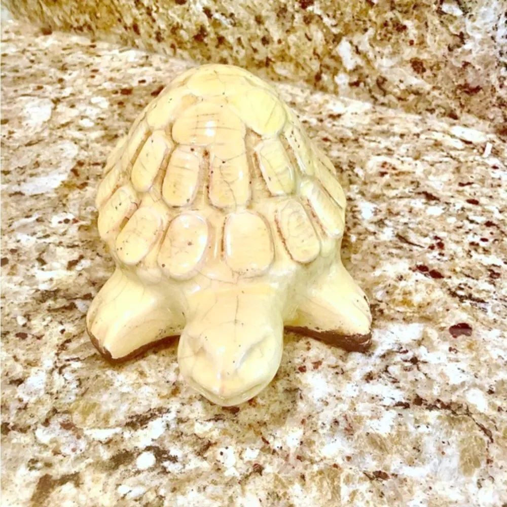 Weathered Ceramic Turtle Decor - Picture 2 of 3